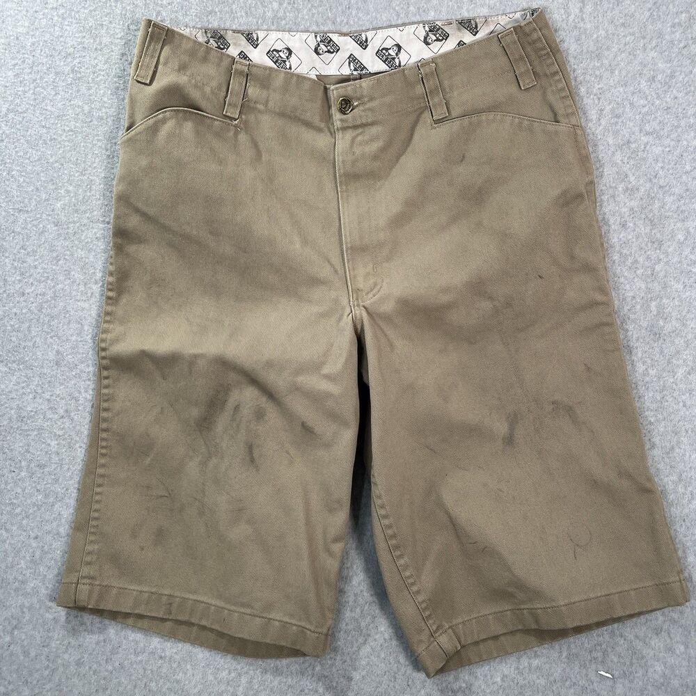 Vintage Ben Davis Shorts 36 (actual 34x13") Khaki Workwear mechanic stains